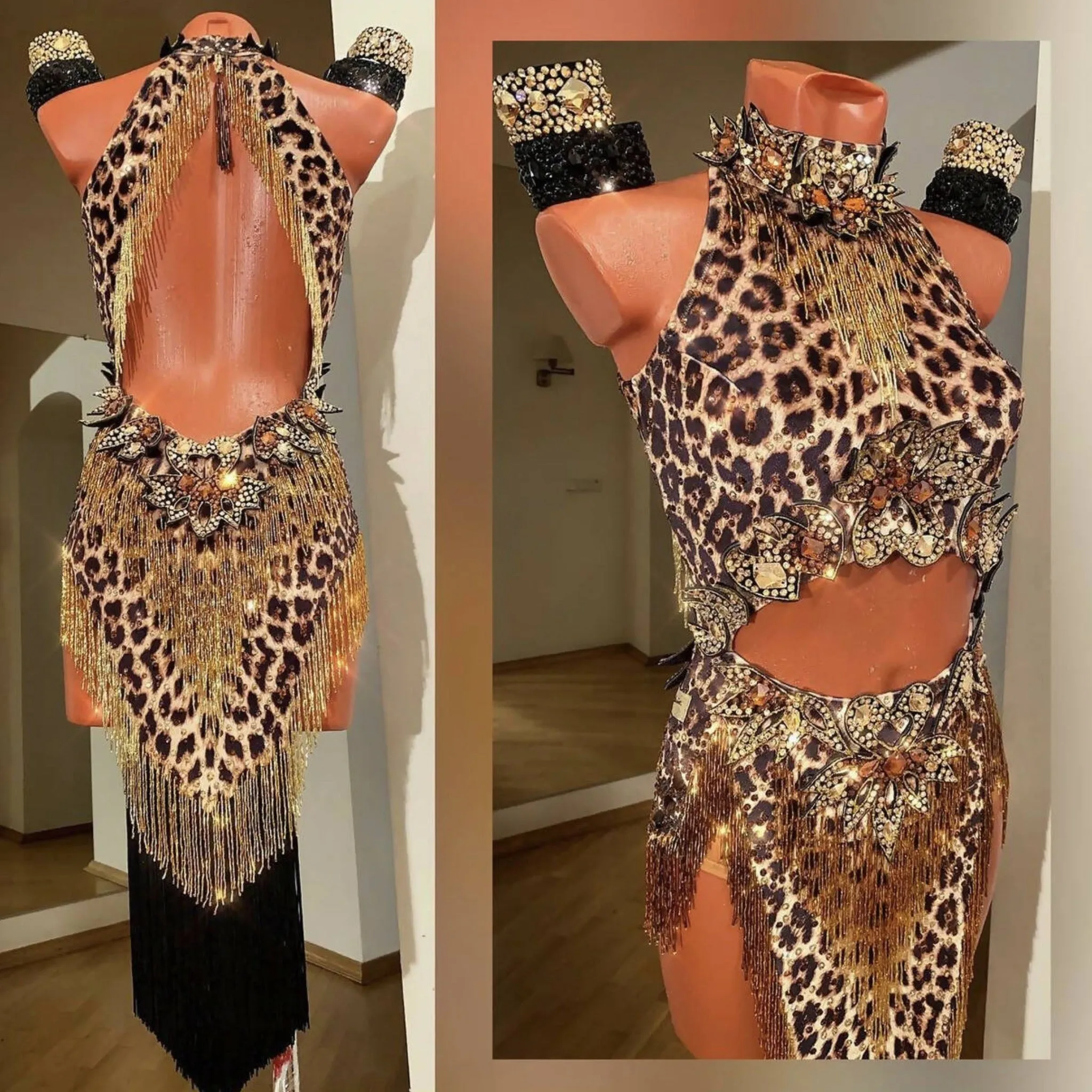 Exotic Allure Animal Print Latin Dress