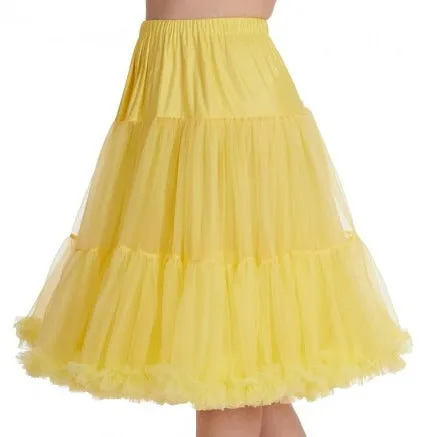 EXTRA LONG Full Yellow Net Vintage Rockabilly 50s Petticoat Skirt