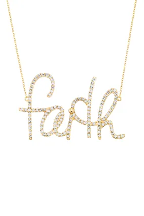 Faith Nameplate Necklace - Extra Large