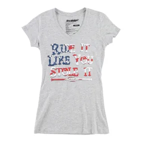 FMF Racing Women's Stole It V-neck T-shirt