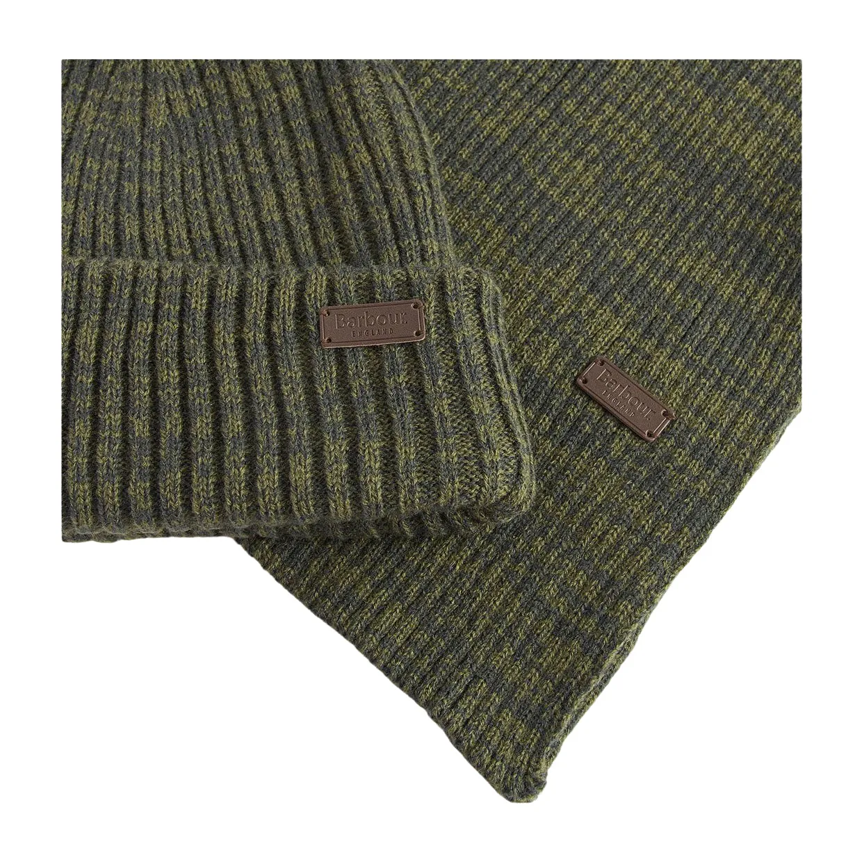 Gift Set Uomo Barbour Cappello Sciarpa Crimdon Verde