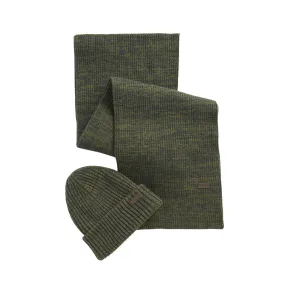 Gift Set Uomo Barbour Cappello Sciarpa Crimdon Verde