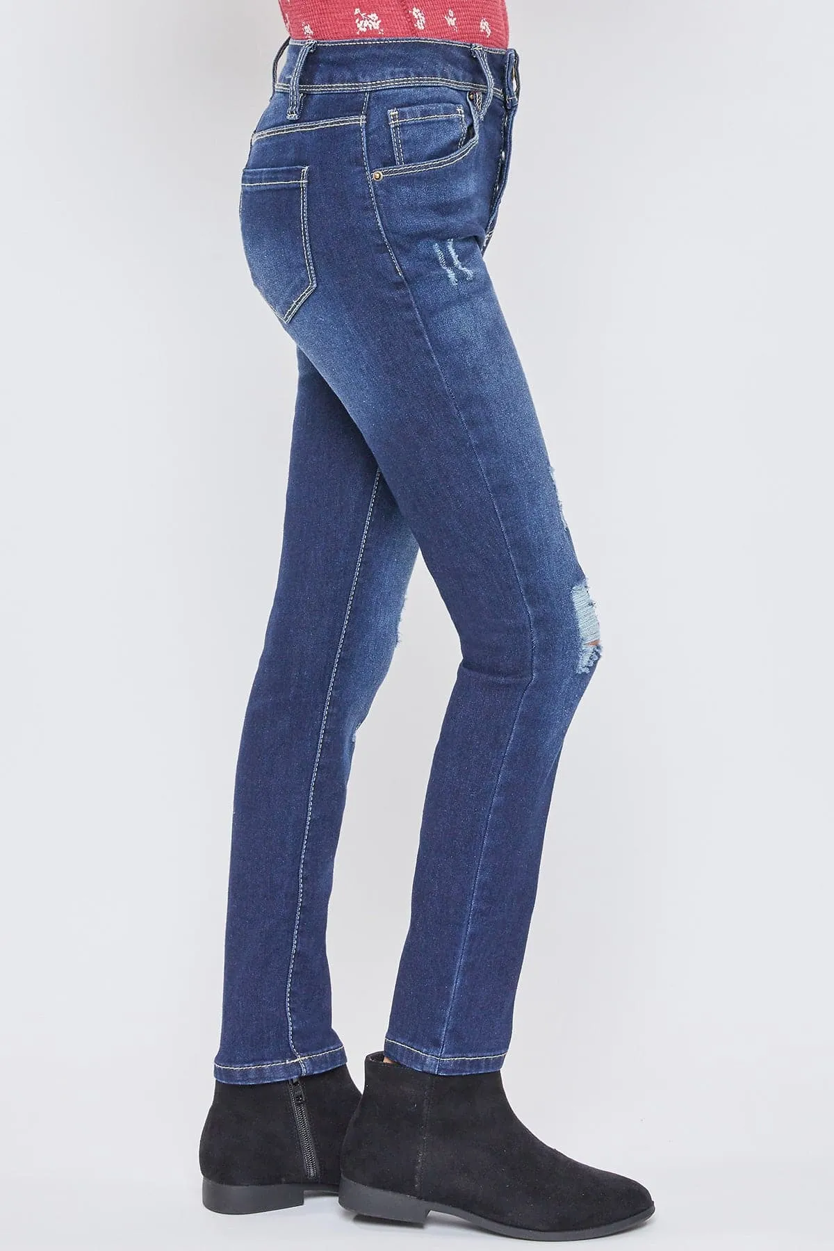 Girls Essential Button Fly  Skinny Jeans