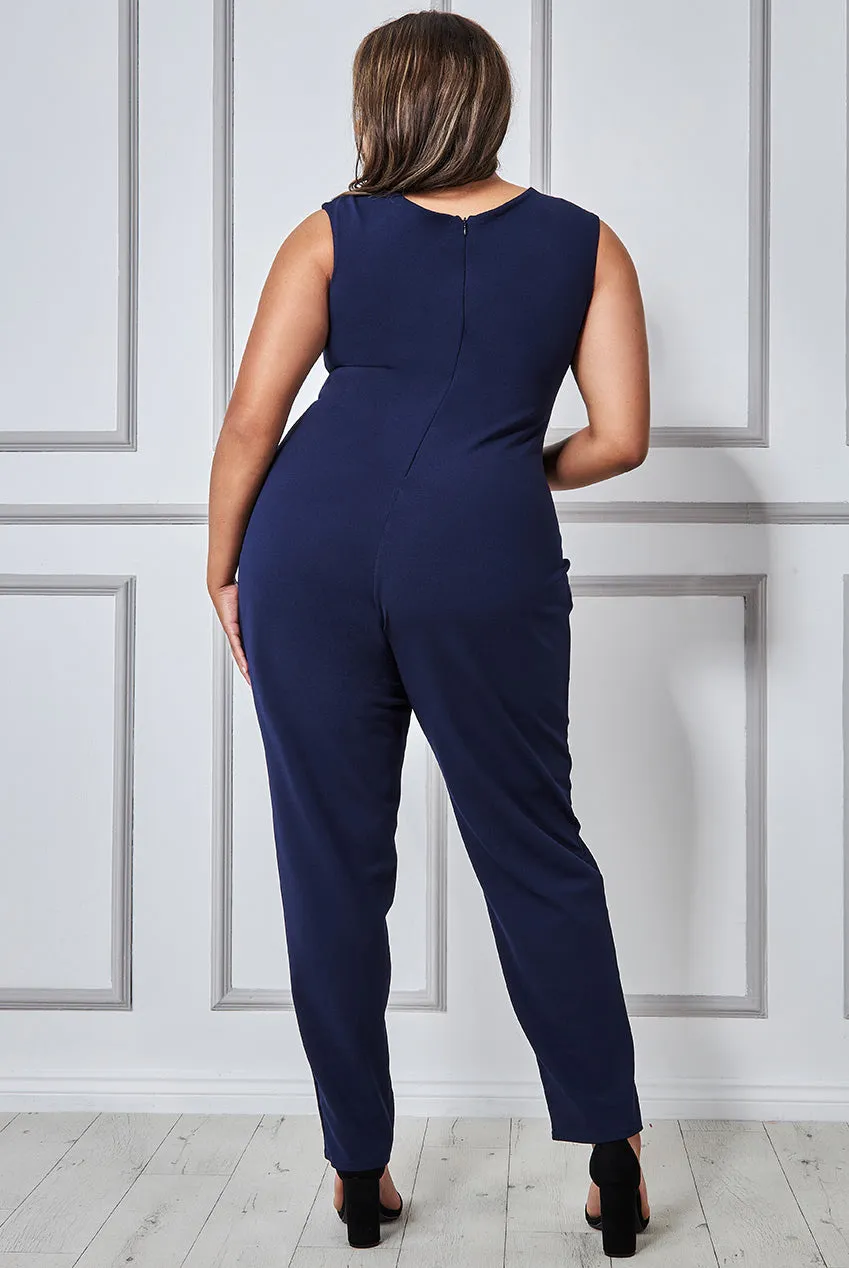 Goddiva Plus Bardot Scuba Jumpsuit