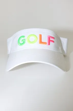 Golf Visor with Puff Logo