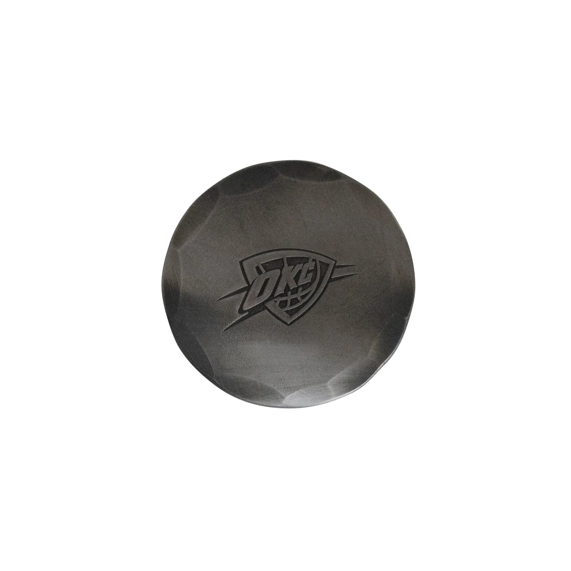 Hand Forged Oklahoma City Thunder Ball Mark - Steel