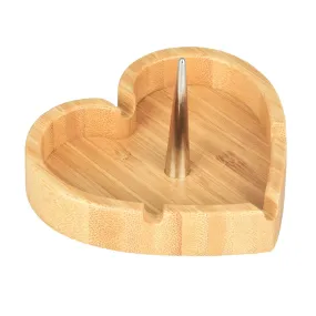 Heart Spiked Ash Tray-Bamboo