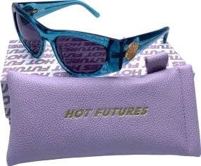 Hot Futures Blue Sonic - Semi Wrap Around Sunglasses One Size