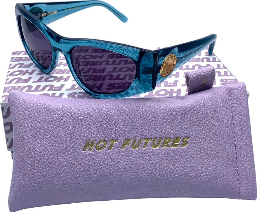 Hot Futures Blue Sonic - Semi Wrap Around Sunglasses One Size