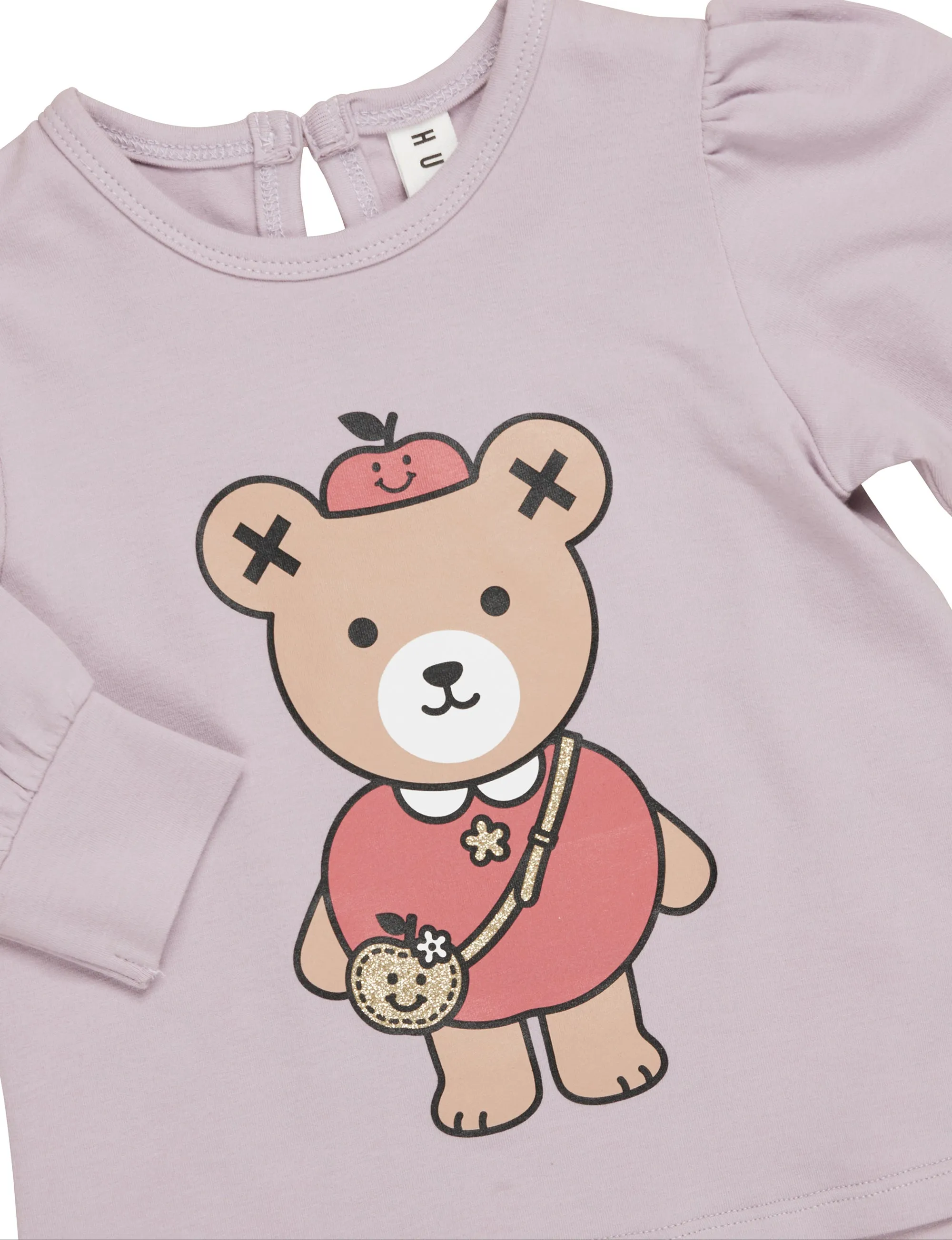 Huxbaby Apple Bear Puff Sleeve Top