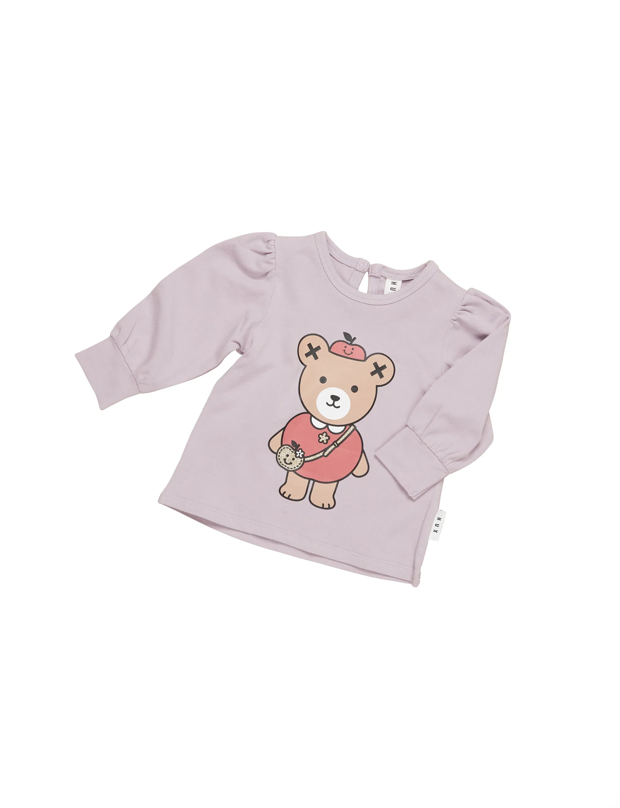 Huxbaby Apple Bear Puff Sleeve Top