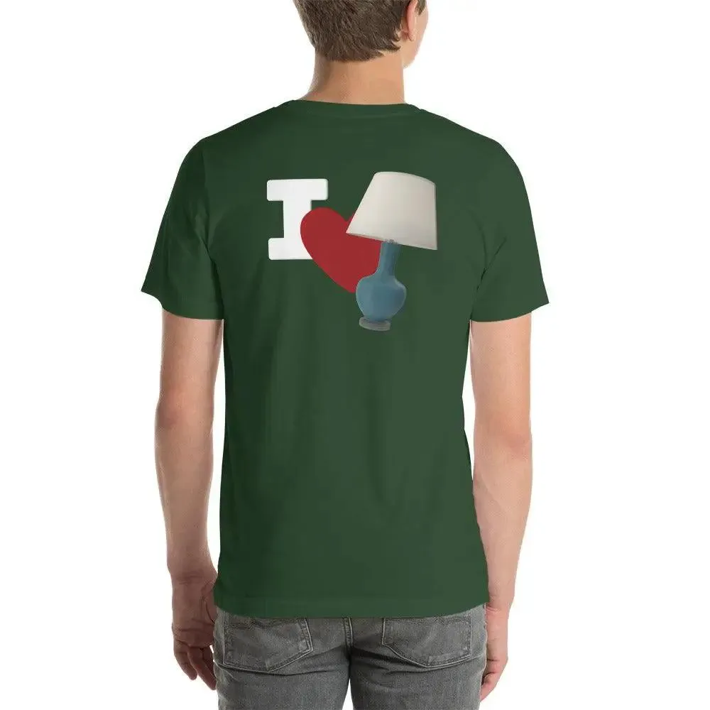 I Love Lamp Unisex t-shirt (BACK)