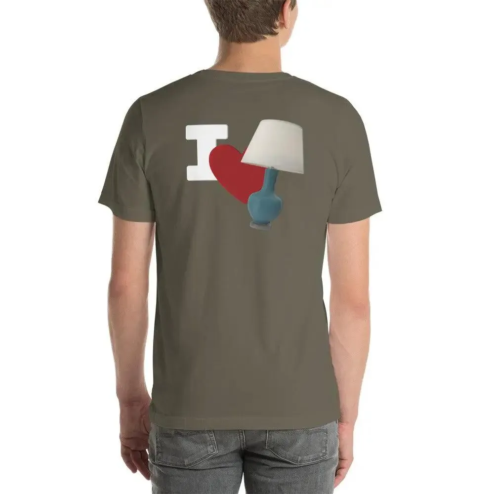 I Love Lamp Unisex t-shirt (BACK)