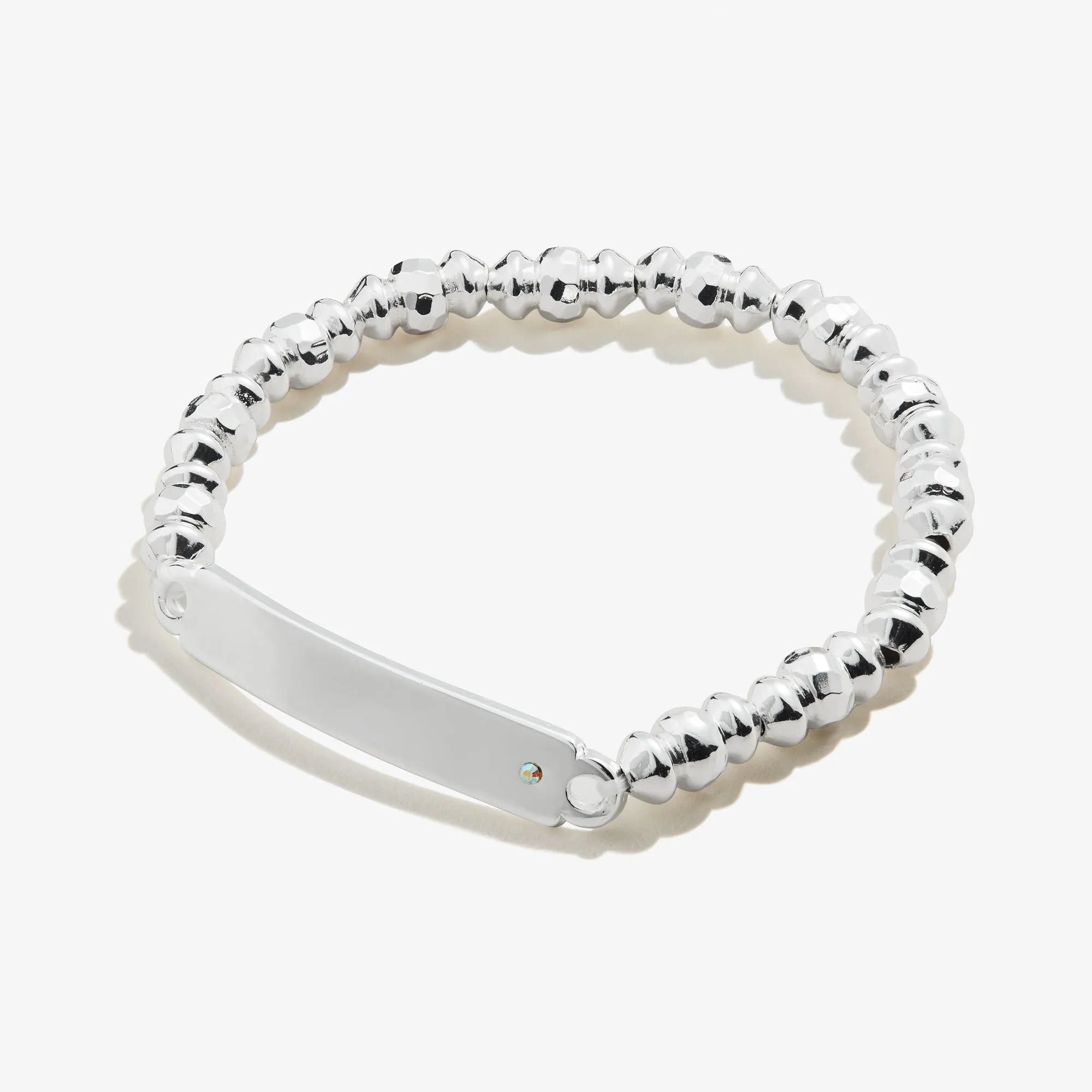 Inline Bar Stretch Bracelet with Crystal Accent