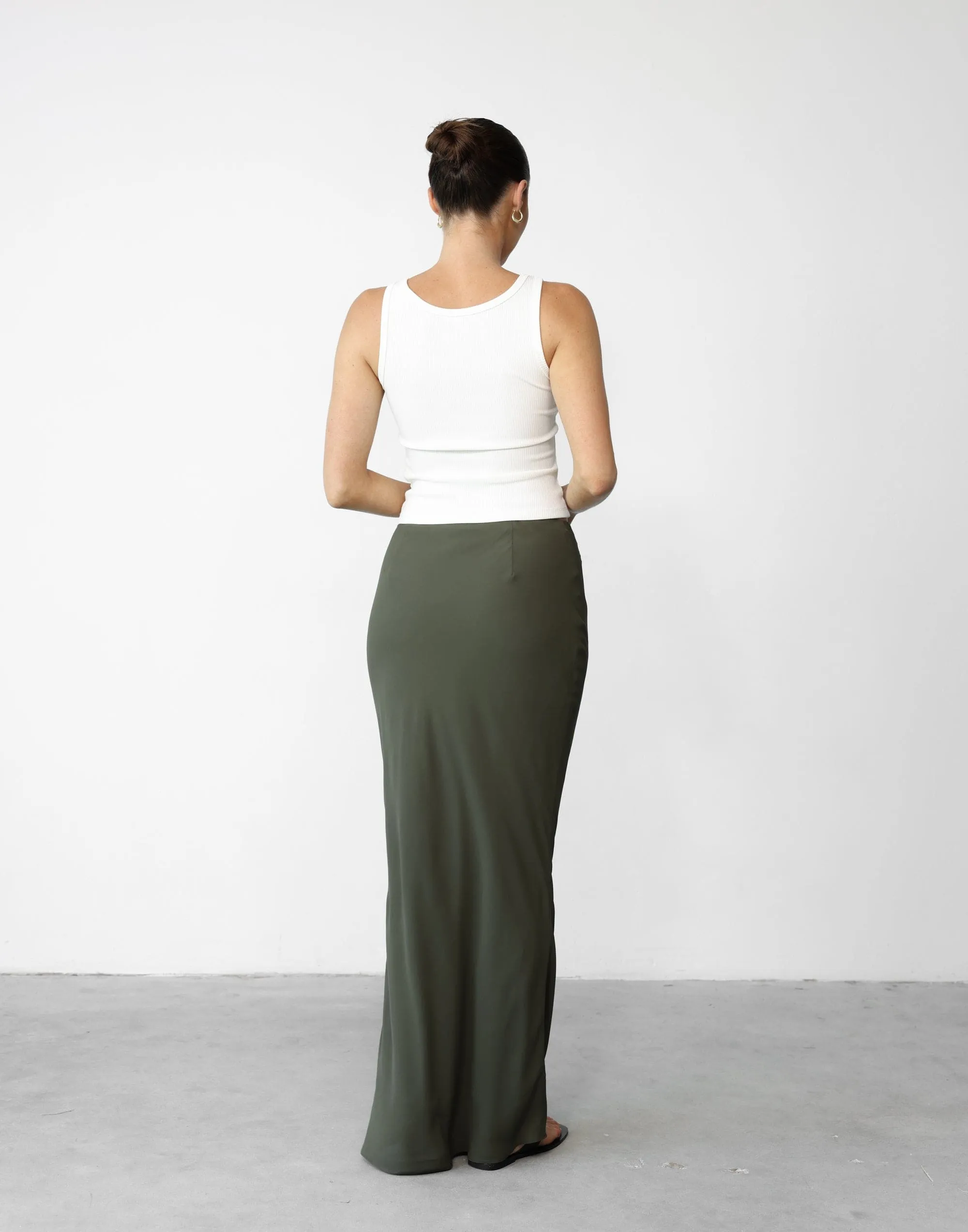 Isla Maxi Skirt (Burnt Olive)