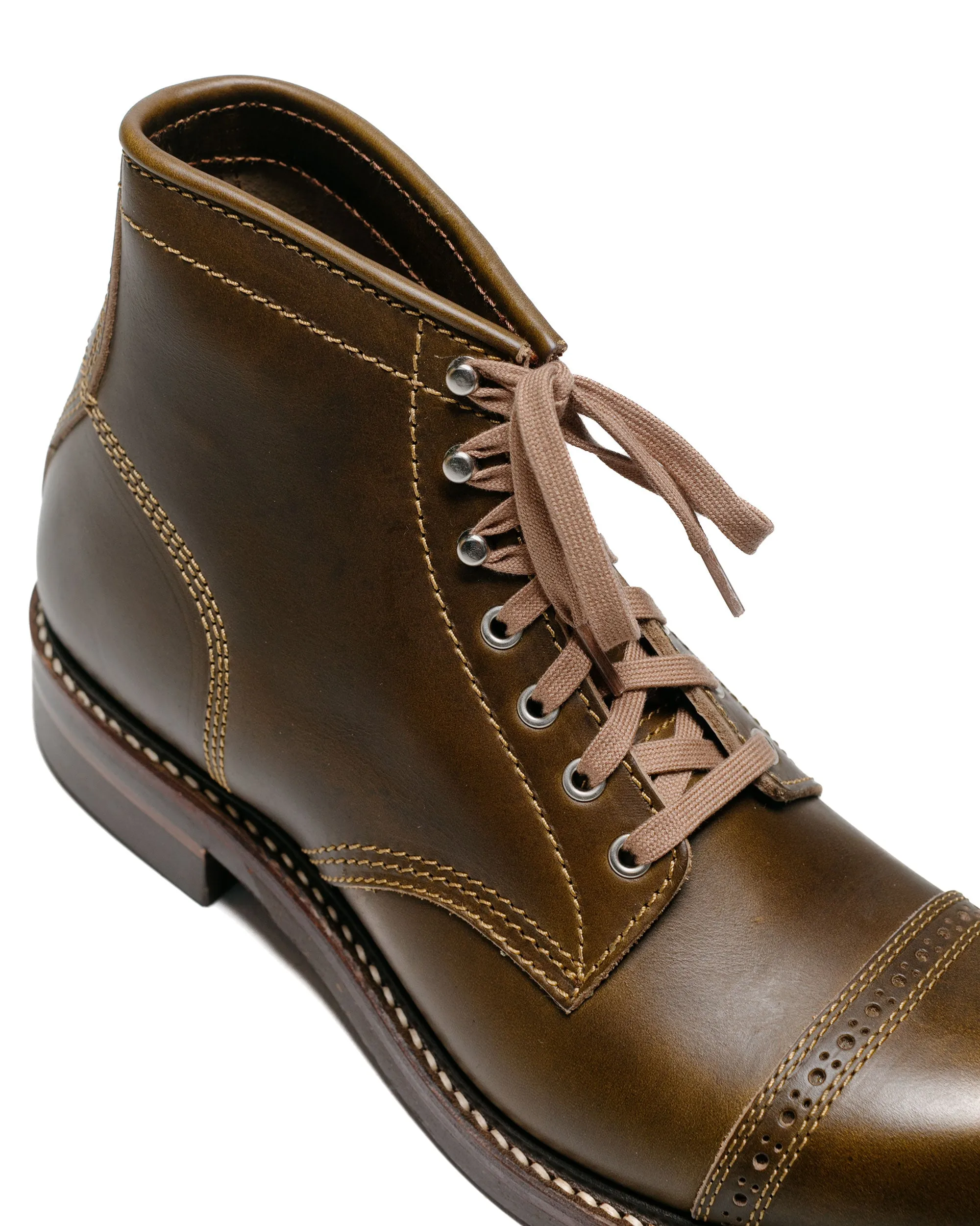 John Lofgren Bootmaker Combat Boots Horween Leather CXL Dark Olive