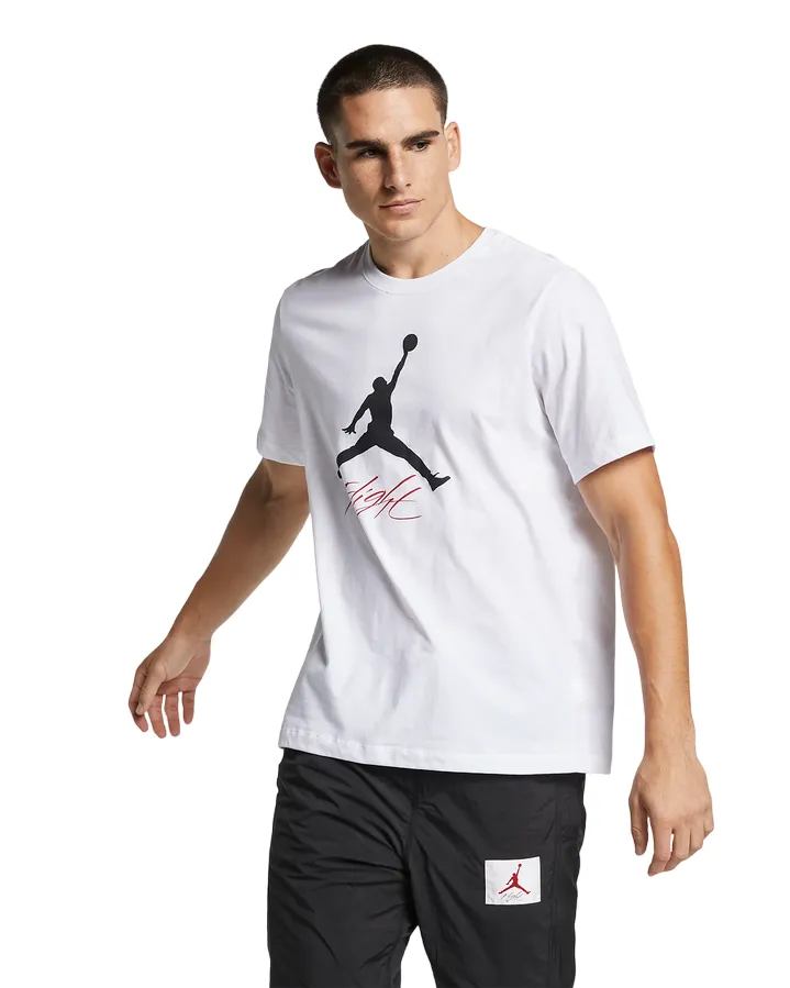 Jordan men's short sleeve t-shirt Jumpman Flight AO0664-100 white