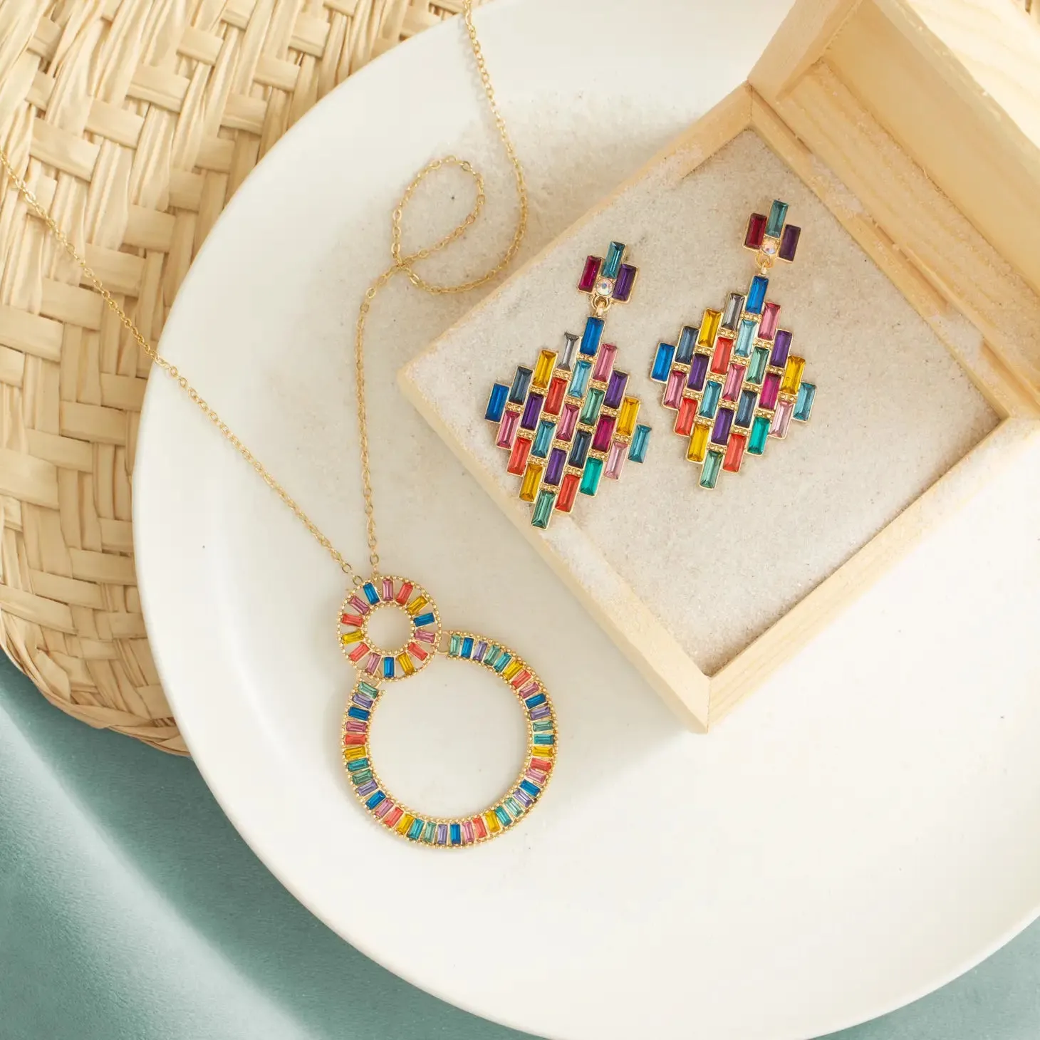 Kaleidoscope Vibes Colorful Necklace