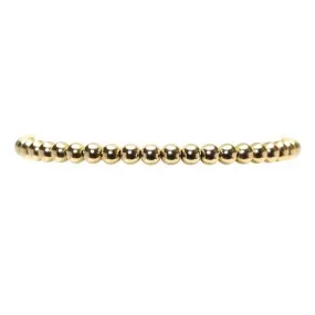 Karen Lazar - 4 mm Yellow Gold Filled Bead Flex Bracelet