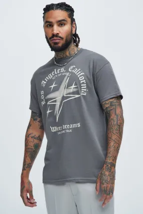 LA Where Dreams Come True Short Sleeve Tee - Charcoal