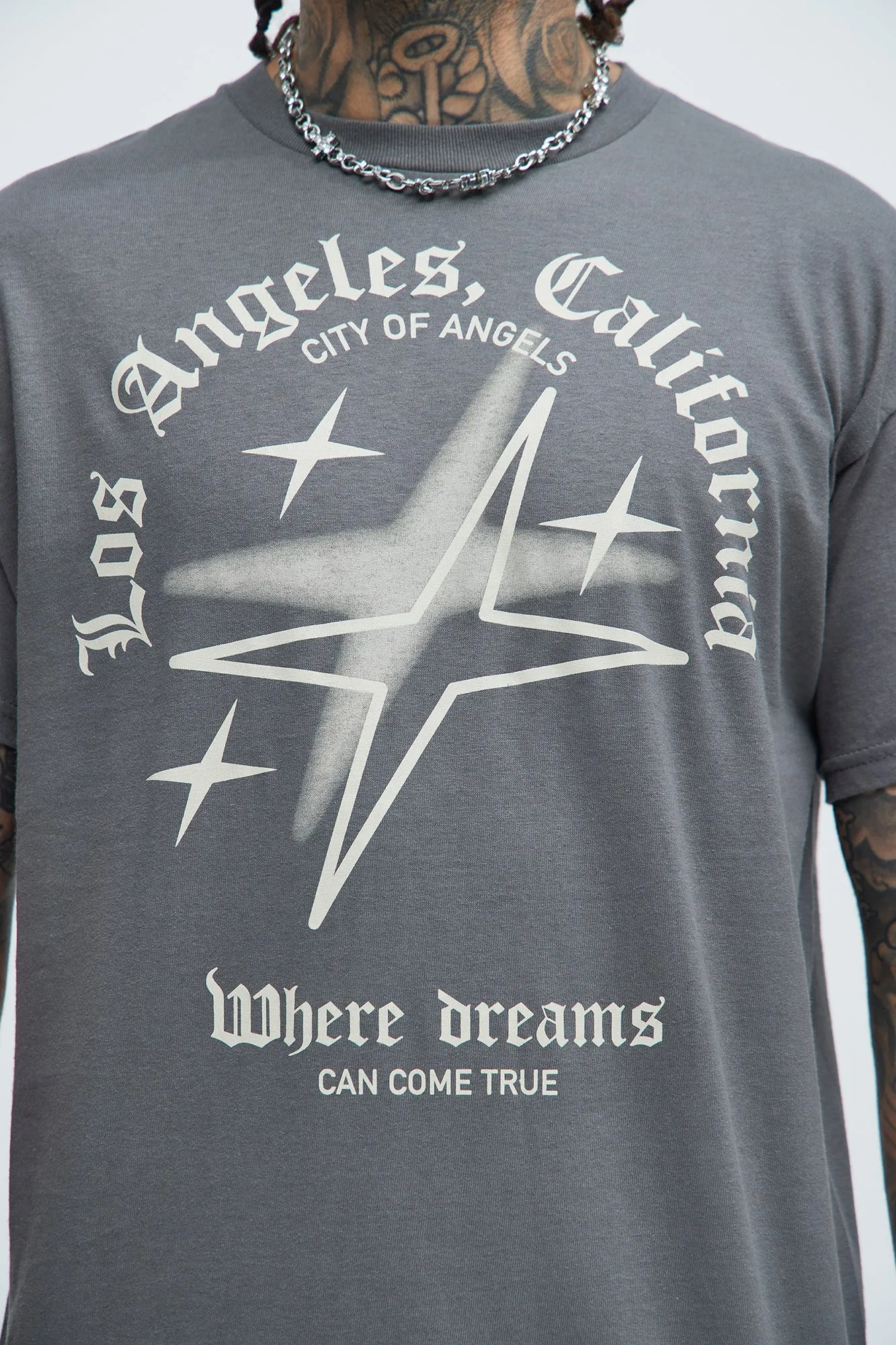 LA Where Dreams Come True Short Sleeve Tee - Charcoal