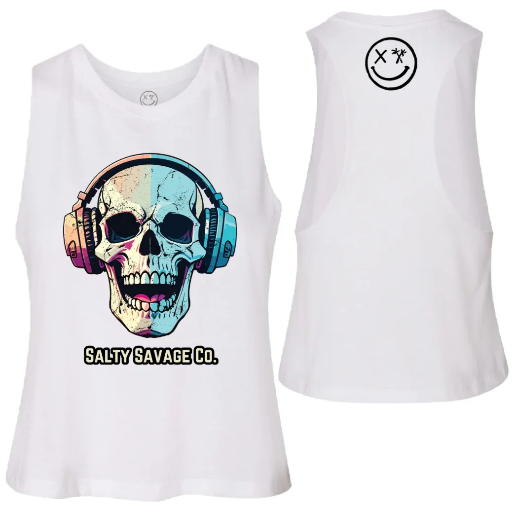 Ladies "Dead Beats" Flowy Crop Tank