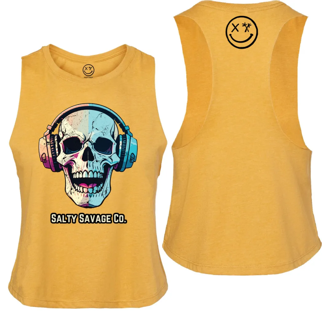 Ladies "Dead Beats" Flowy Crop Tank