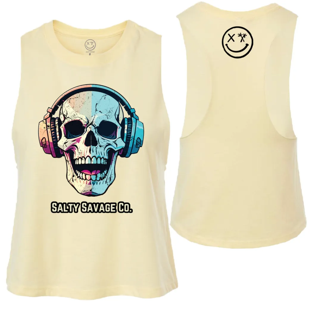 Ladies "Dead Beats" Flowy Crop Tank