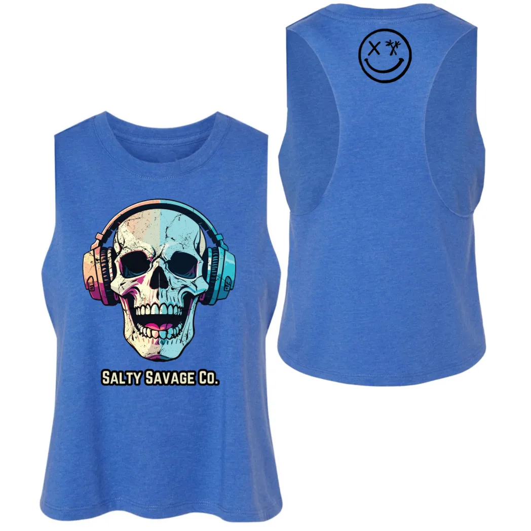 Ladies "Dead Beats" Flowy Crop Tank