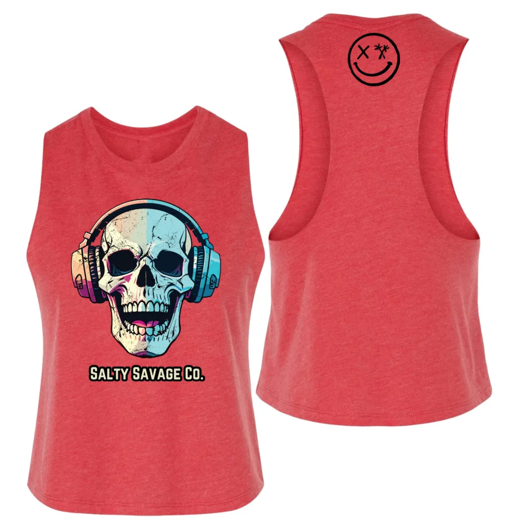 Ladies "Dead Beats" Flowy Crop Tank