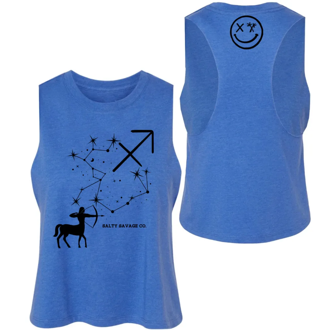 Ladies "Sagittarius" Flowy Crop Tank | Zodiac Collection