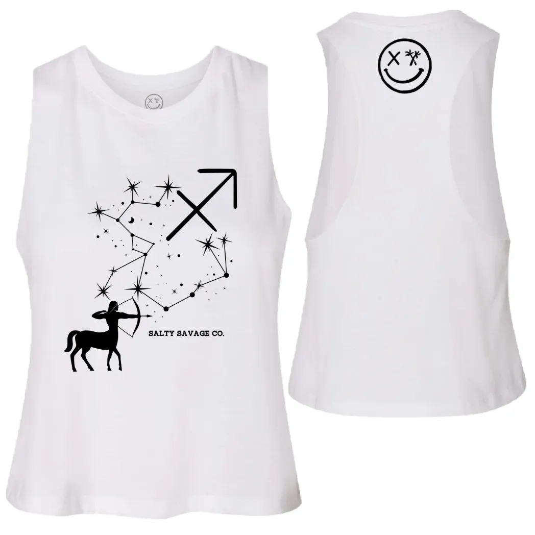 Ladies "Sagittarius" Flowy Crop Tank | Zodiac Collection