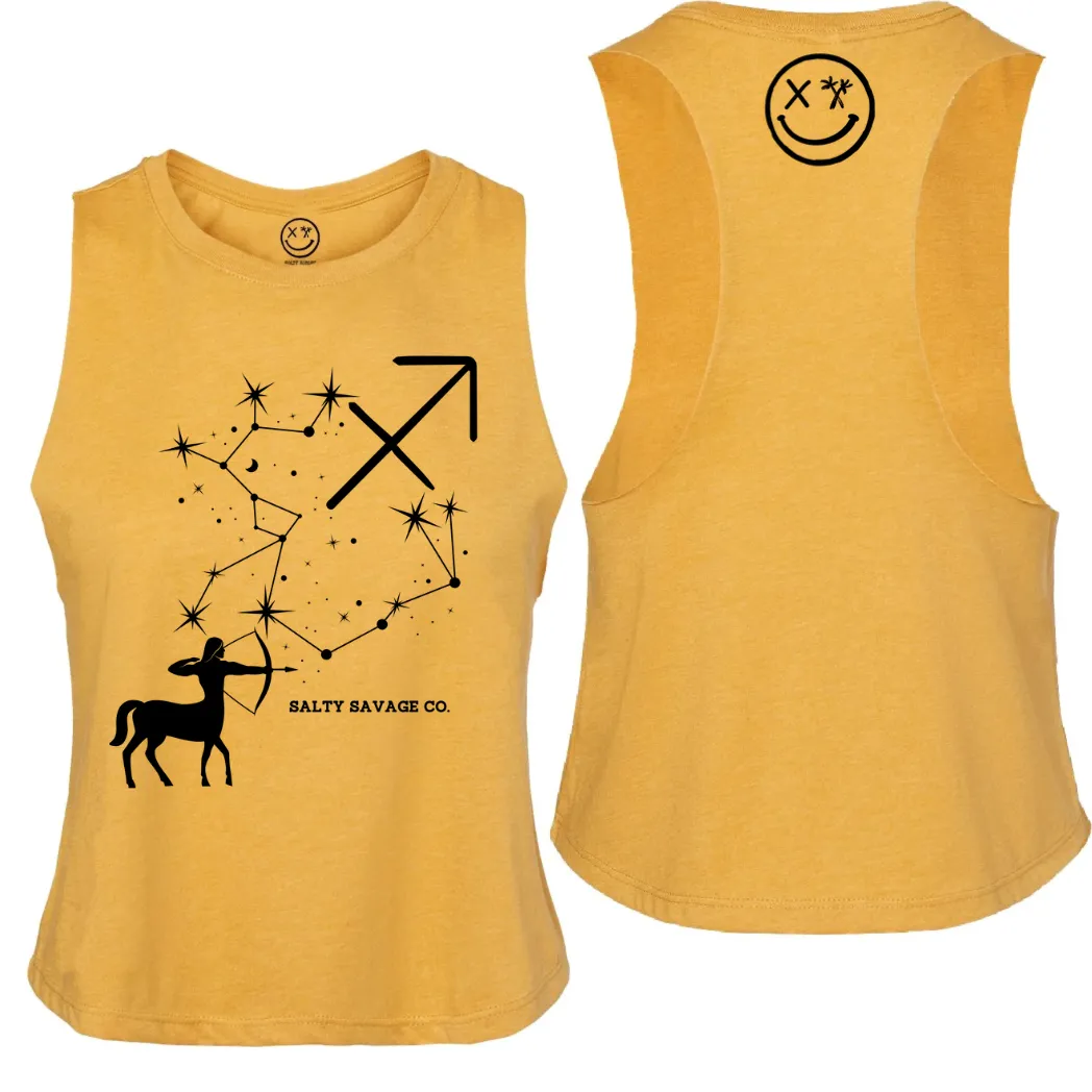 Ladies "Sagittarius" Flowy Crop Tank | Zodiac Collection