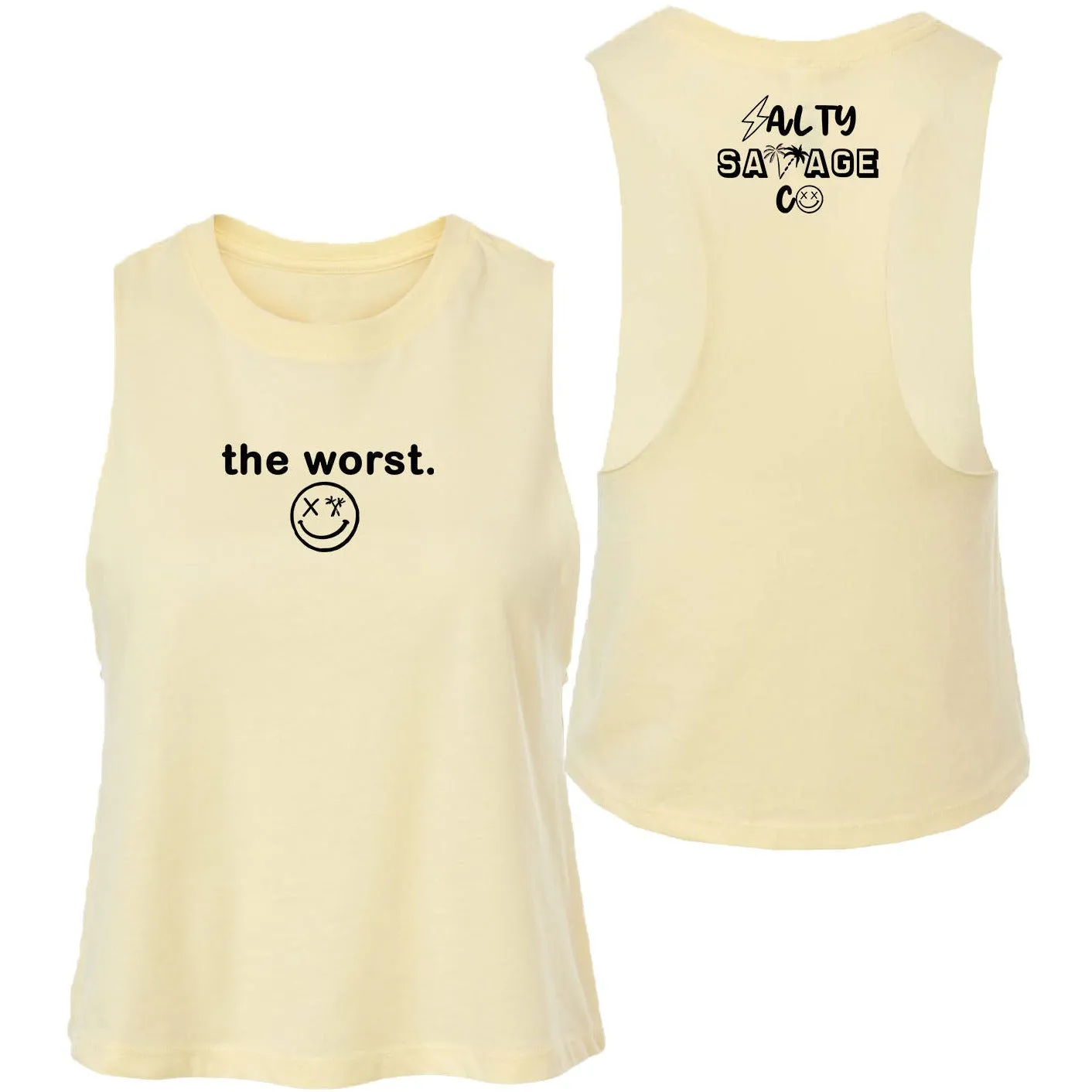 Ladies "the worst." Flowy Crop Tank | Micro