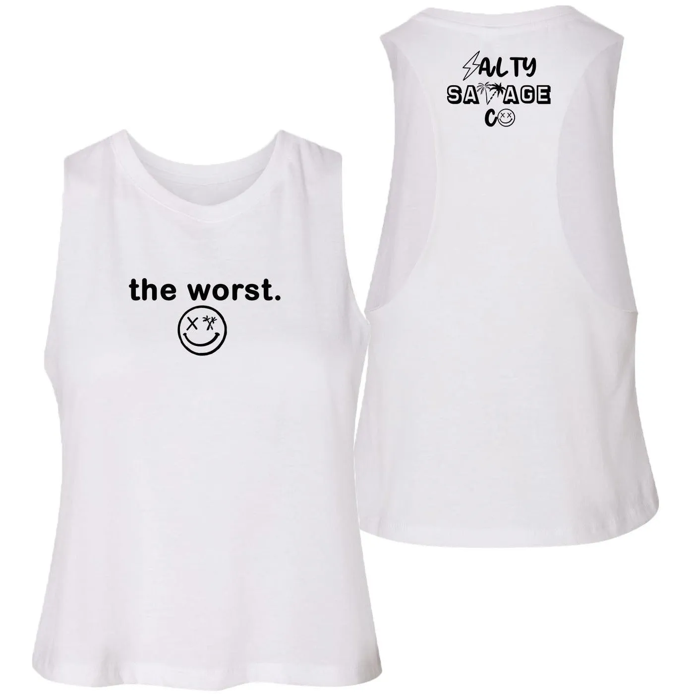 Ladies "the worst." Flowy Crop Tank | Micro