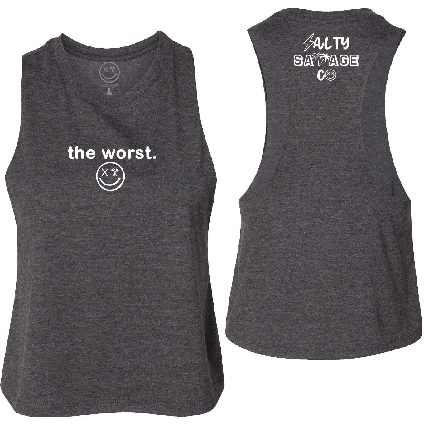 Ladies "the worst." Flowy Crop Tank | Micro