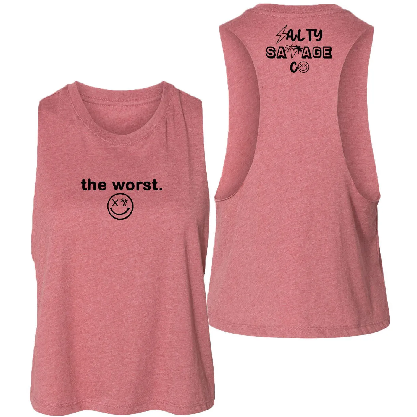 Ladies "the worst." Flowy Crop Tank | Micro