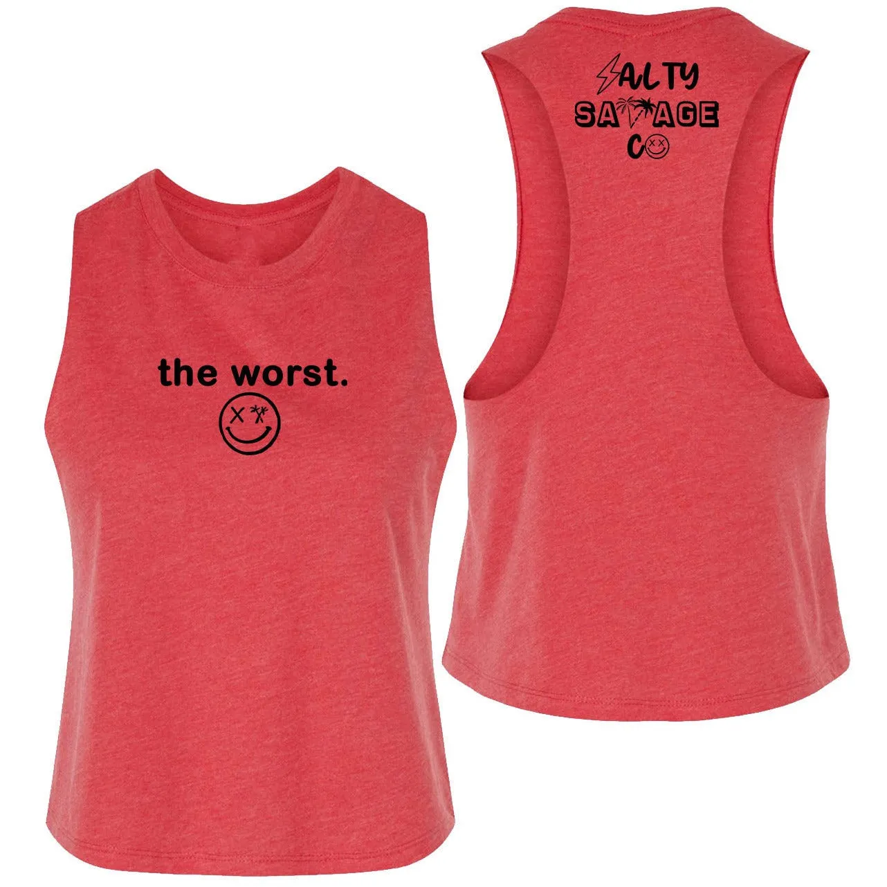 Ladies "the worst." Flowy Crop Tank | Micro