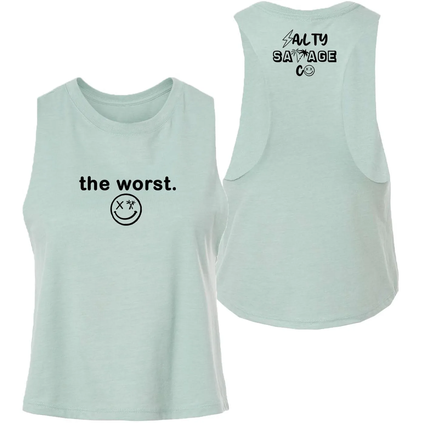 Ladies "the worst." Flowy Crop Tank | Micro