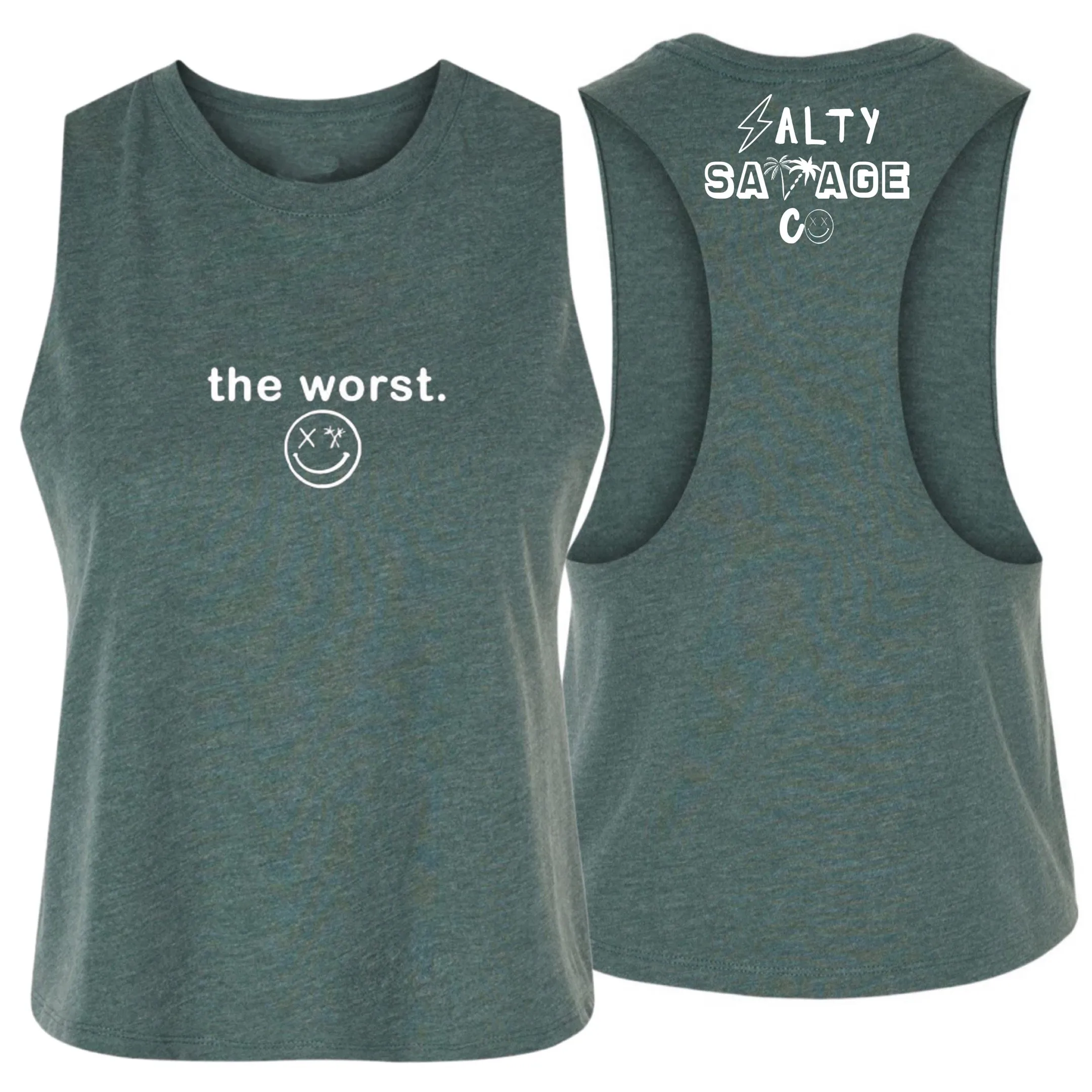 Ladies "the worst." Flowy Crop Tank | Micro