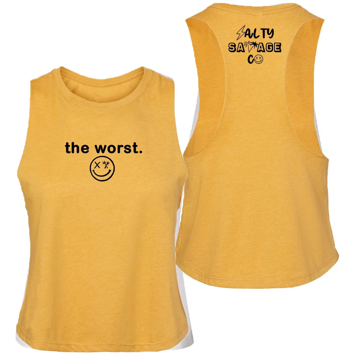 Ladies "the worst." Flowy Crop Tank | Micro