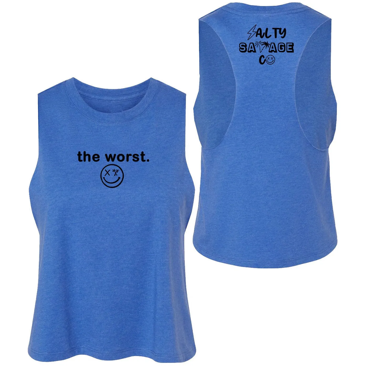 Ladies "the worst." Flowy Crop Tank | Micro