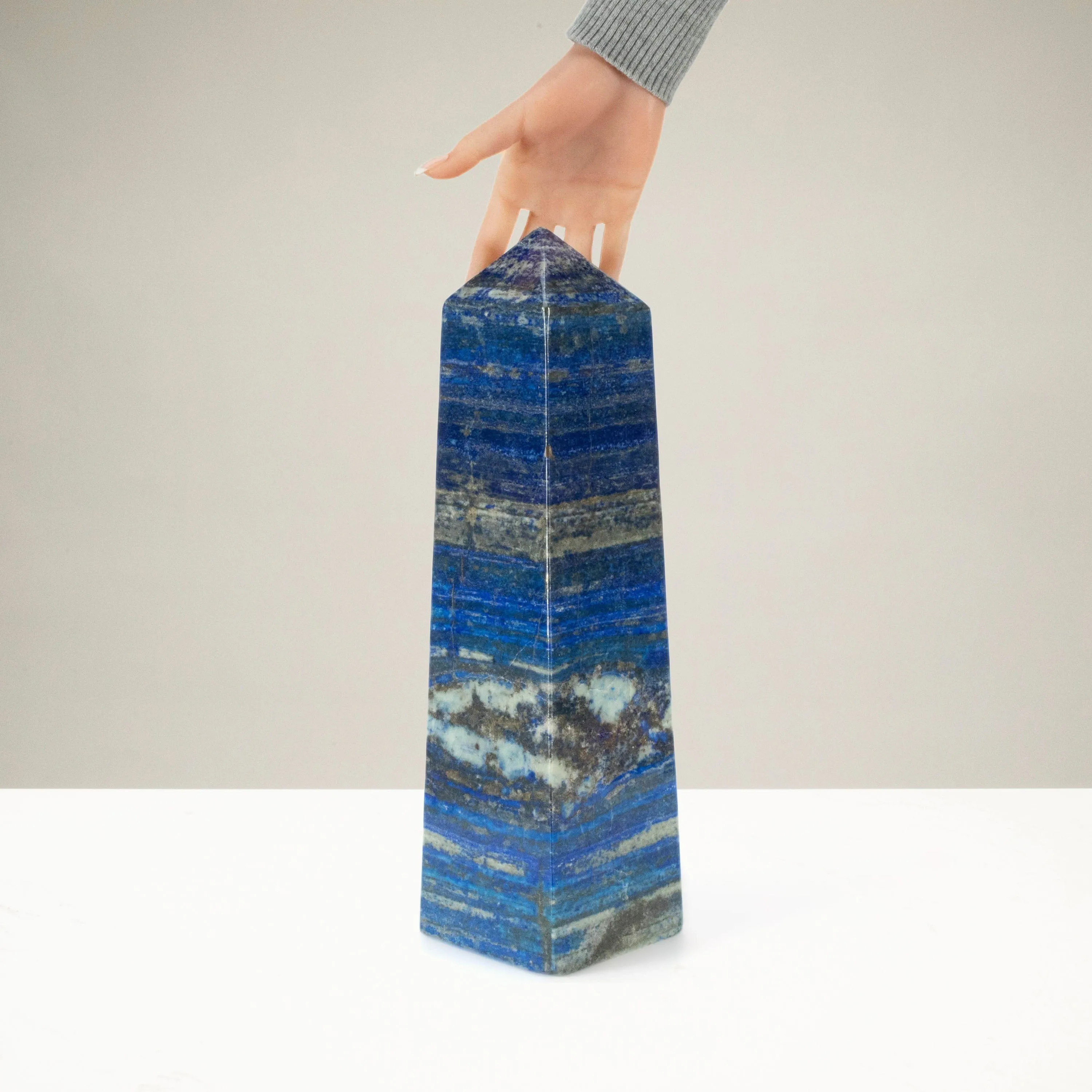 Lapis Lazuli Polished Obelisk from Afghanistan - 15 / 19 lbs