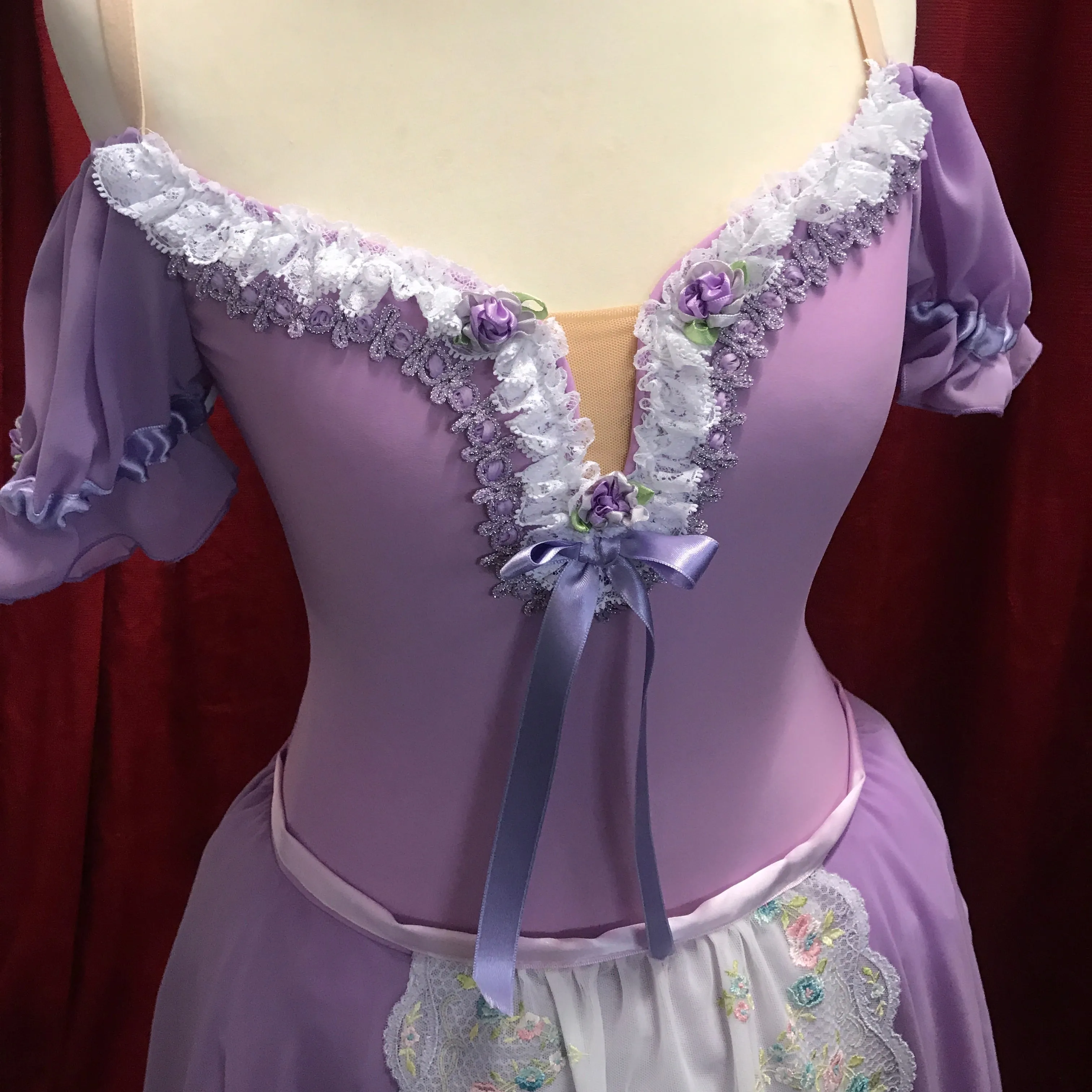 Lilac peasant dress - Party Girl - HIRE ONLY