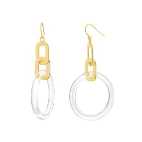 Link Drop Lucite Earrings