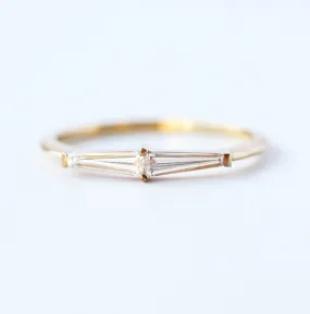 Lucille Tapered Baguette Diamond Ring