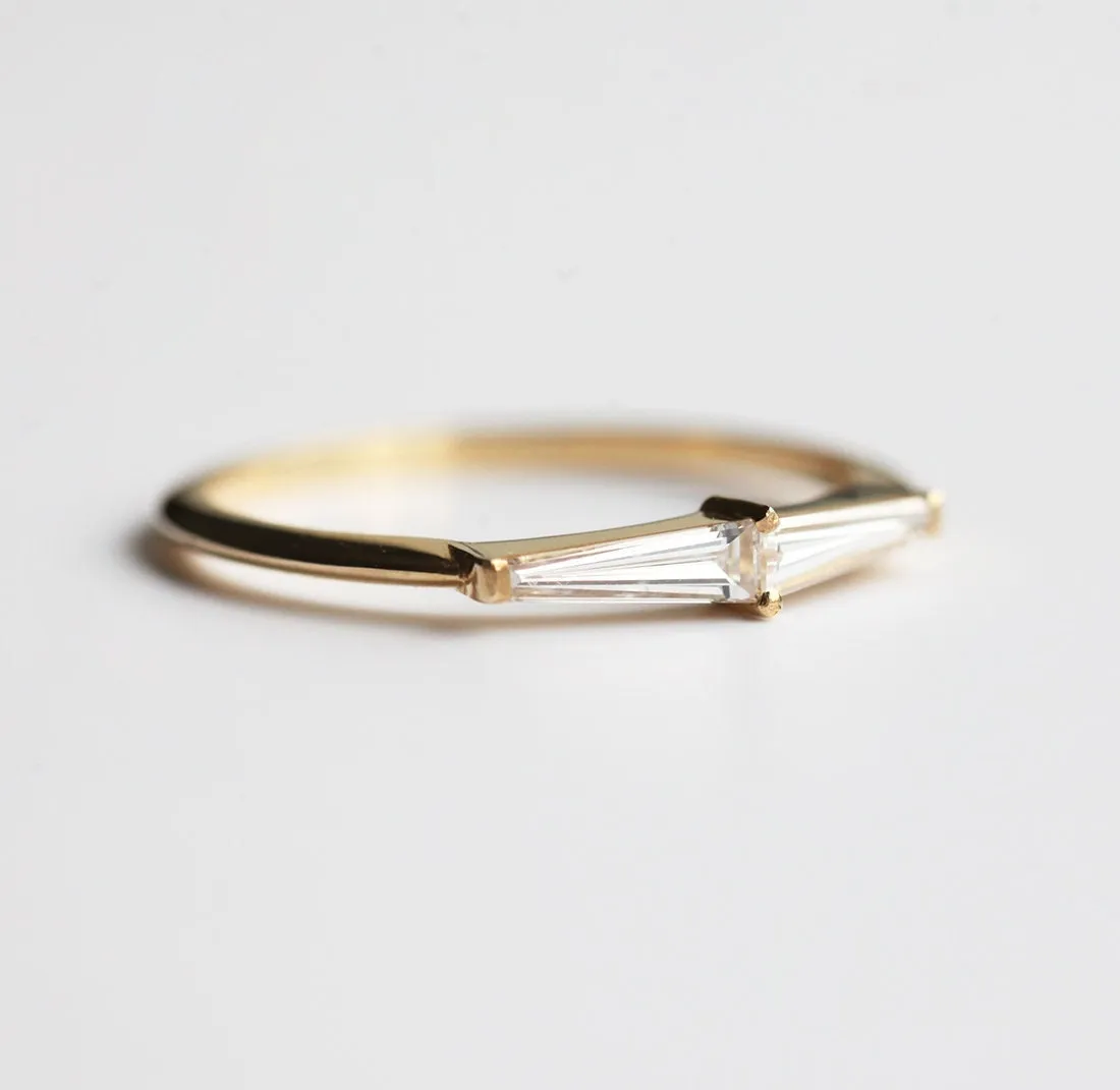 Lucille Tapered Baguette Diamond Ring