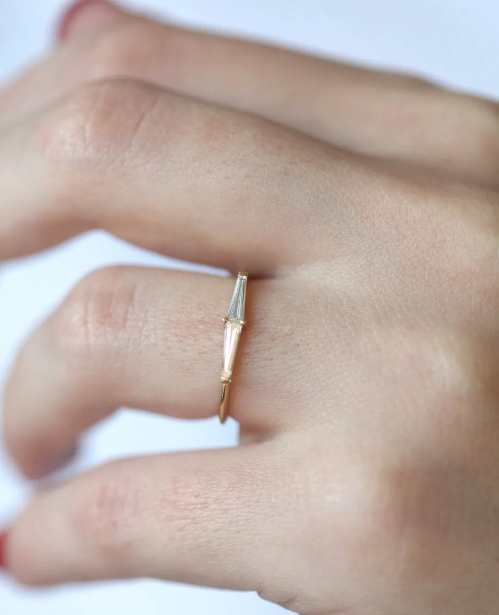 Lucille Tapered Baguette Diamond Ring