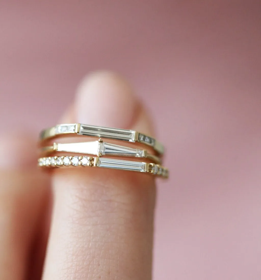 Lucille Tapered Baguette Diamond Ring