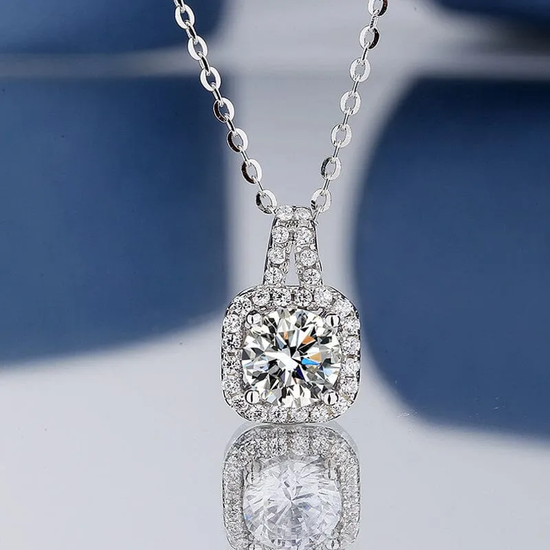 Luxury  Princess Diamond Necklace - 925 Sterling Silver